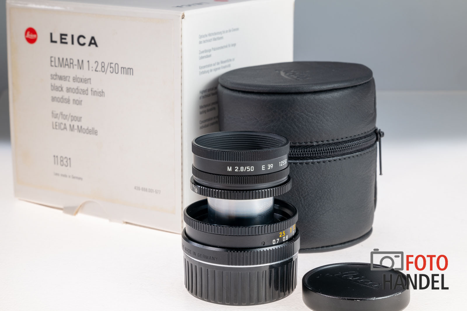Leica Elmar-M 50mm 2.8 schwarz eloxiert - 11831